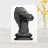Chess Knight Funny Verjaardag Kaart (Gele Bloem)