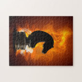 Chess Knight in Flames Legpuzzel (Horizontaal)