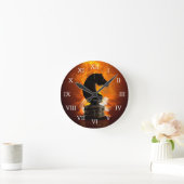 Chess Knight in Flames Ronde Klok (Huis)