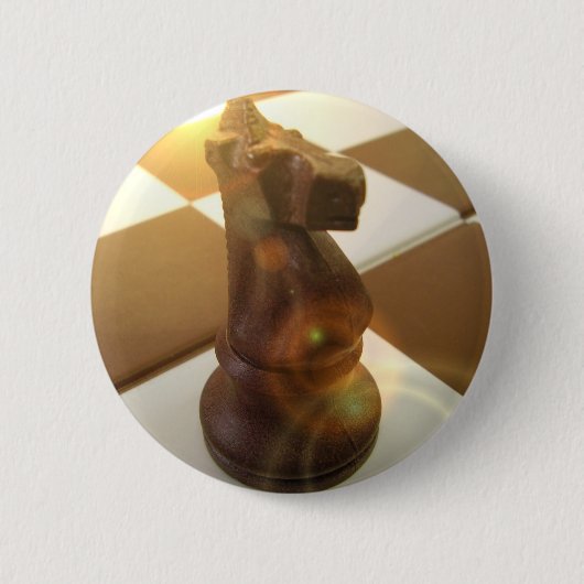 Chess Knight Round Button (Voorkant)