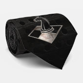Chess; Koel zwart Stropdas (Opgerold)