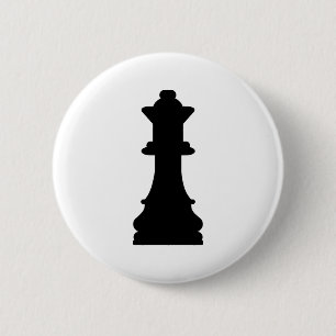 Chess koningin ronde button 5,7 cm