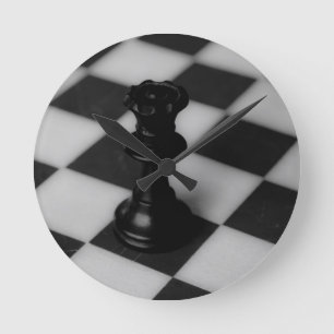 Chess koningin ronde klok