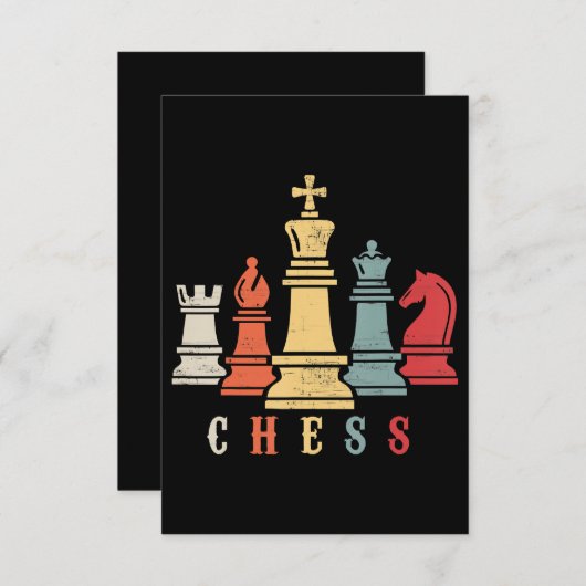 Chess Lover | Cheque Set Checkmate Gift Informatiekaartje (Voorkant / Achterkant)