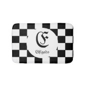 Chess Lover Custom Name Initiaal Badmat (Voorkant)