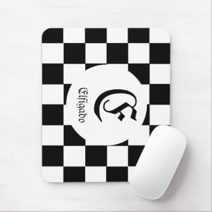 Chess Lover Custom Name Initiaal Muismat