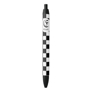 Chess Lover Custom Name Initiaal Zwarte Inkt Pen