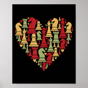 Chess Lover   Ik hou echt van het spelen van schen Poster