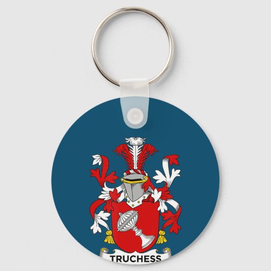 Chess Lover | Truchess Coat of Arms - Family Crest Sleutelhanger (Voorkant)