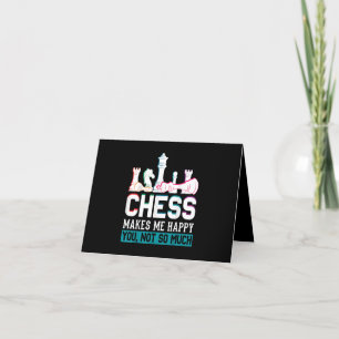 Chess maakt me blij met Humor Funny Gift Bedankkaart