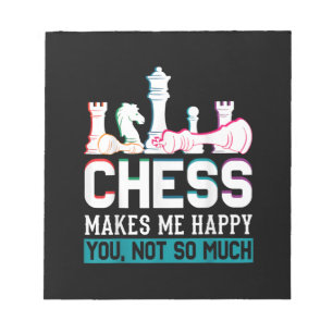 Chess maakt me blij met Humor Funny Gift Notitieblok