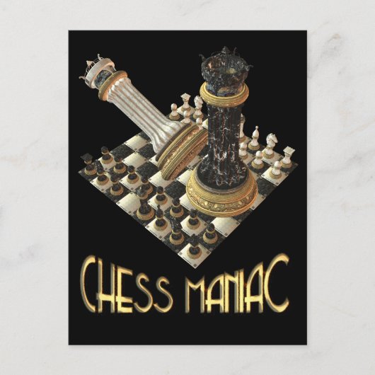 Chess Maniac Briefkaart (Voorkant)