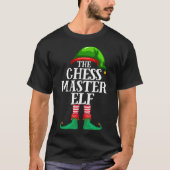 Chess Master Elf Matching Family Kerstmis Pajama T-shirt (Voorkant)