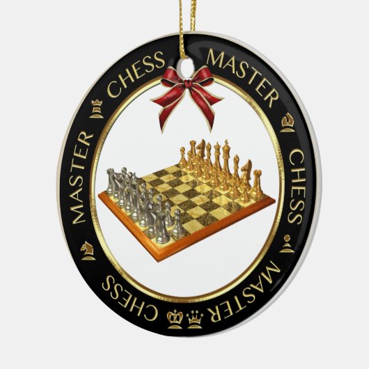 Chess Master Personalized Ornament (Links)