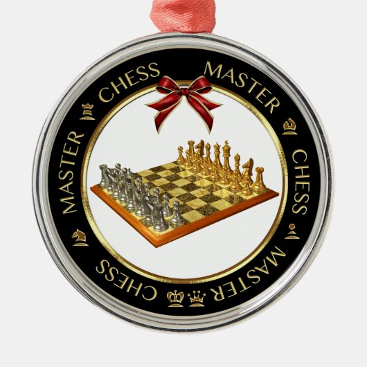 Chess Master Premium Silver Ornament (Voorkant)