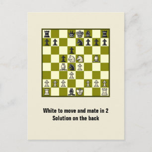 Chess Mate in 2 Puzzle #2 Briefkaart