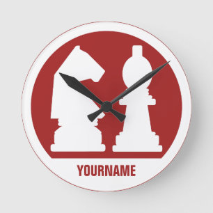 CHESS monochrome personnalisé et horloges murales