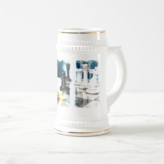 Chess Move Beer Stein Bierpul (Voorkant rechts)