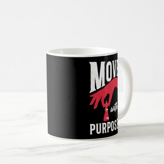 Chess Move with Purpose Player Chess Piece  Koffiemok (Voorkant rechts)