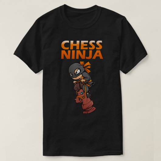 Chess Ninja | Funny Gamer and Strategy Design T-shirt (Design voorkant)