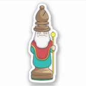 Chess part Bishop Chess Sticker (Voorkant)
