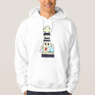 Chess part King als Waiter met Towel Hoodie
