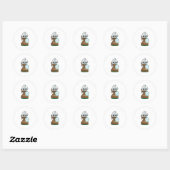 Chess part Pawn Chess Ronde Sticker (Vel)