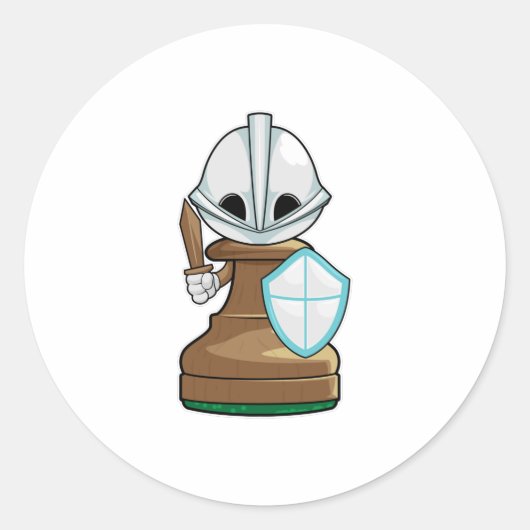 Chess part Pawn Chess Ronde Sticker (Voorkant)