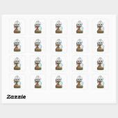 Chess part Pawn Chess Vierkante Sticker (Vel)