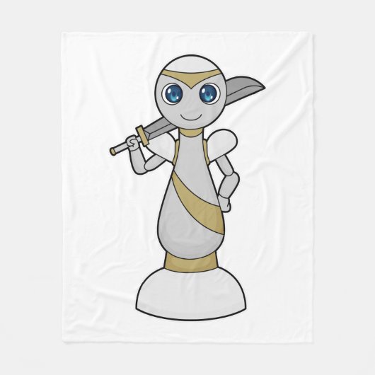 Chess part Pawn Sword Chess Fleece Deken (Voorkant)