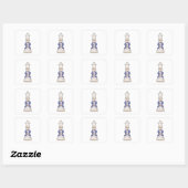 Chess part Queen Chess Vierkante Sticker (Vel)