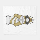 Chess part Queen Crown Chess Fleece Deken (Voorkant (Horizontaal))