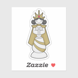 Chess part Queen Crown Chess Sticker