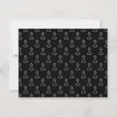 Chess Pattern in Black and White. Kaart (Achterkant)