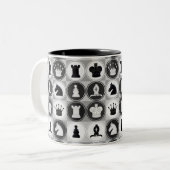 Chess Pattern Tweekleurige Koffiemok (Voorkant links)