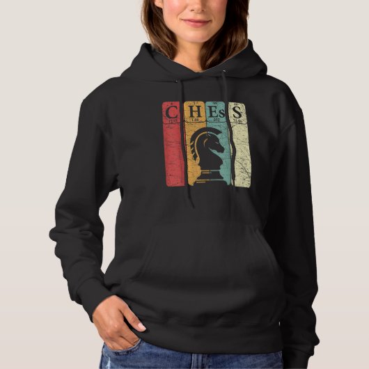 Chess Periodic Table Elements Nerd Chess Player Vi Hoodie (Voorkant)