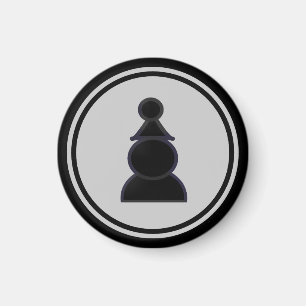 Chess Piece Black Pawn Magneet