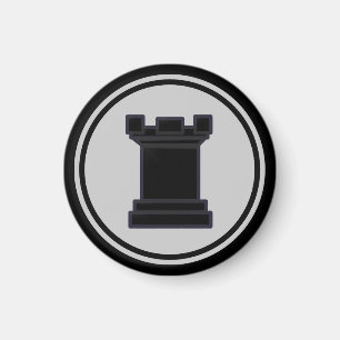 Chess Piece Black Rook Magneet