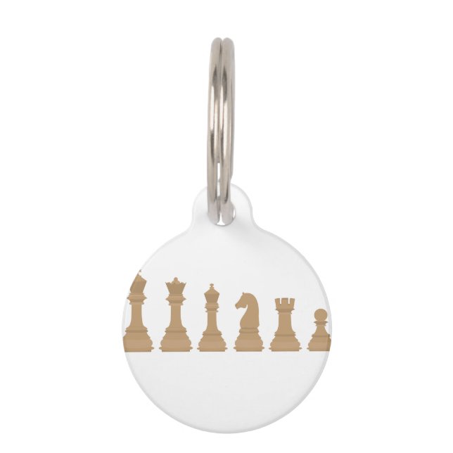 Chess Piece Board Game Huisdierpenning (Voorkant)