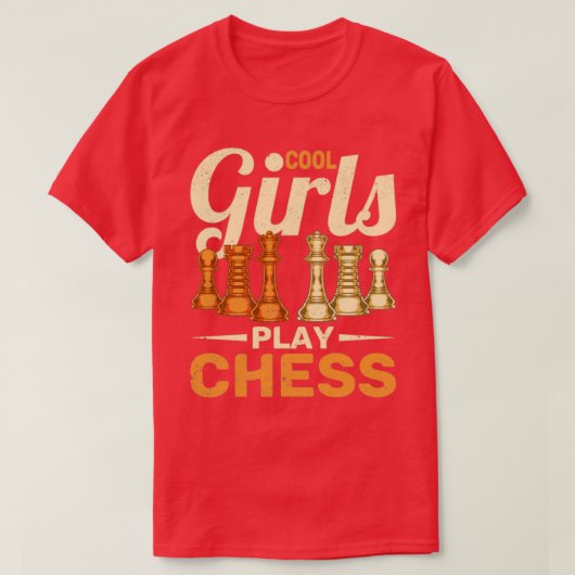 Chess Piece Cool Girls Funny Chess Player Chess T-shirt (Design voorkant)