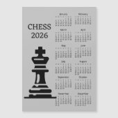 Chess Piece King 2026 Calendar Magnetic Card (Voorkant)