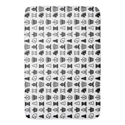 Chess Piece Pattern Badmat (Voorkant Verticaal)