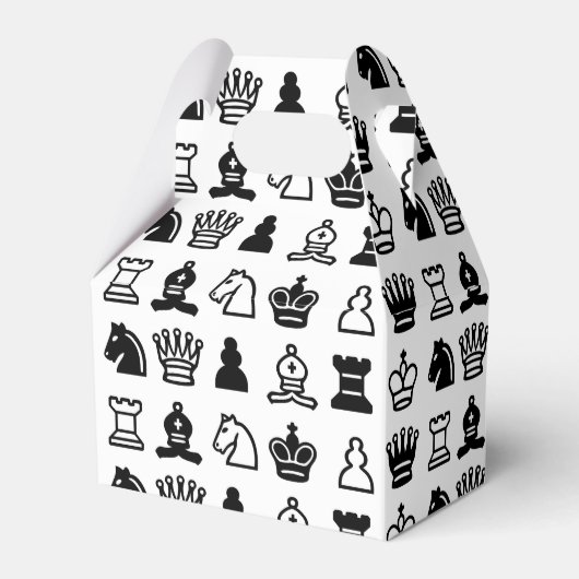 Chess Piece Pattern Bedankdoosjes (Voorkant Zijde)