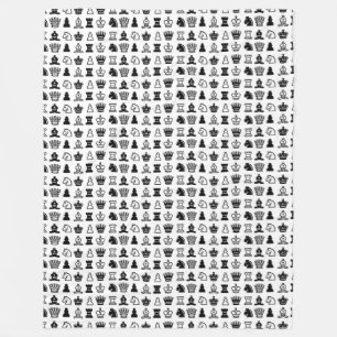 Chess Piece Pattern Fleece Deken