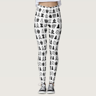 Chess Piece Pattern Leggings
