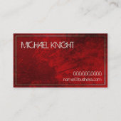 Chess Piece - Red Knight Visitekaartje (Achterkant)