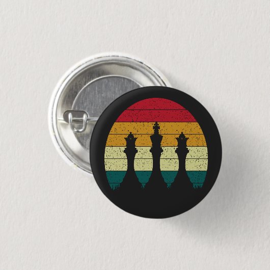  Chess Piece Ronde Button 3,2 Cm (Voorkant /achterkant)