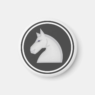 Chess Piece White Knight Magneet