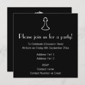 Chess Piece. Wit. Kaart (Voorkant / Achterkant)