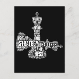 Chess Piece WordStrategy Challenge Board game Briefkaart
